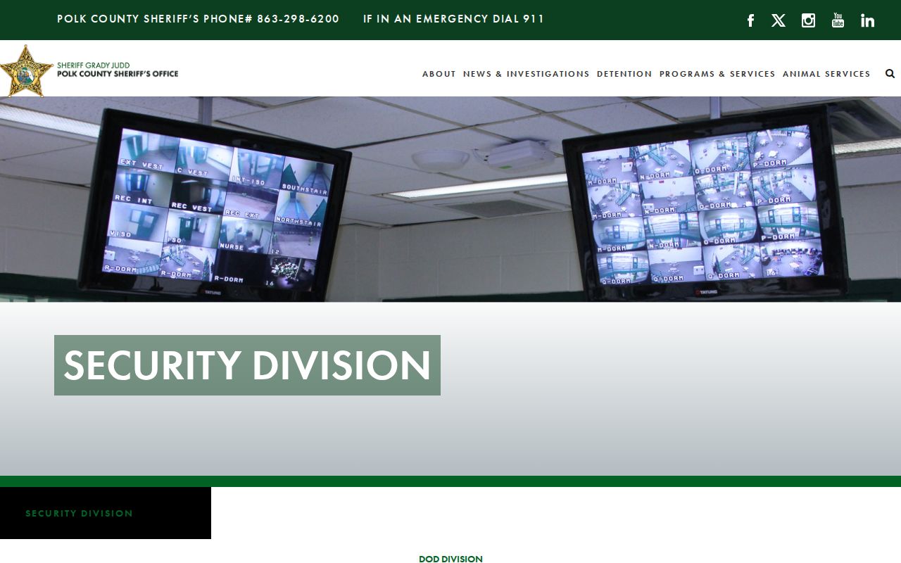 Polk County arrest booking and detention facilities information