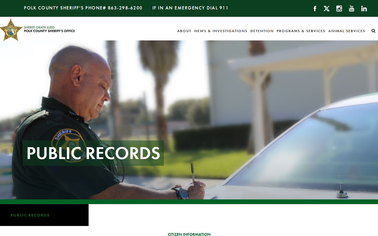 Polk County arrest record public request channel