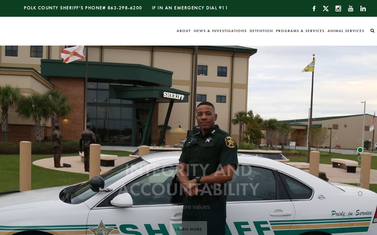 PCSO Jail Inquiry for Polk County arrest and booking records